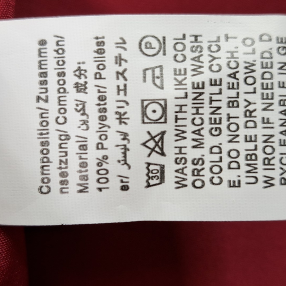 SHEIN Gold Dots Burgundy Red Tunic Size XL US 12 - Picture 14 of 15